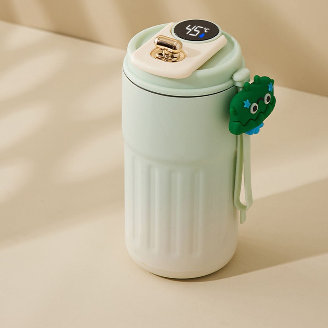 Rostfritt stål kaffekopp med LED temperaturvisning 450 ML