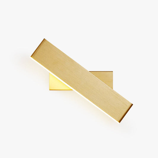Aqsa Minimalistisk LED Vägglampa - Svart/Guld/Brun, Sovrum, Metall