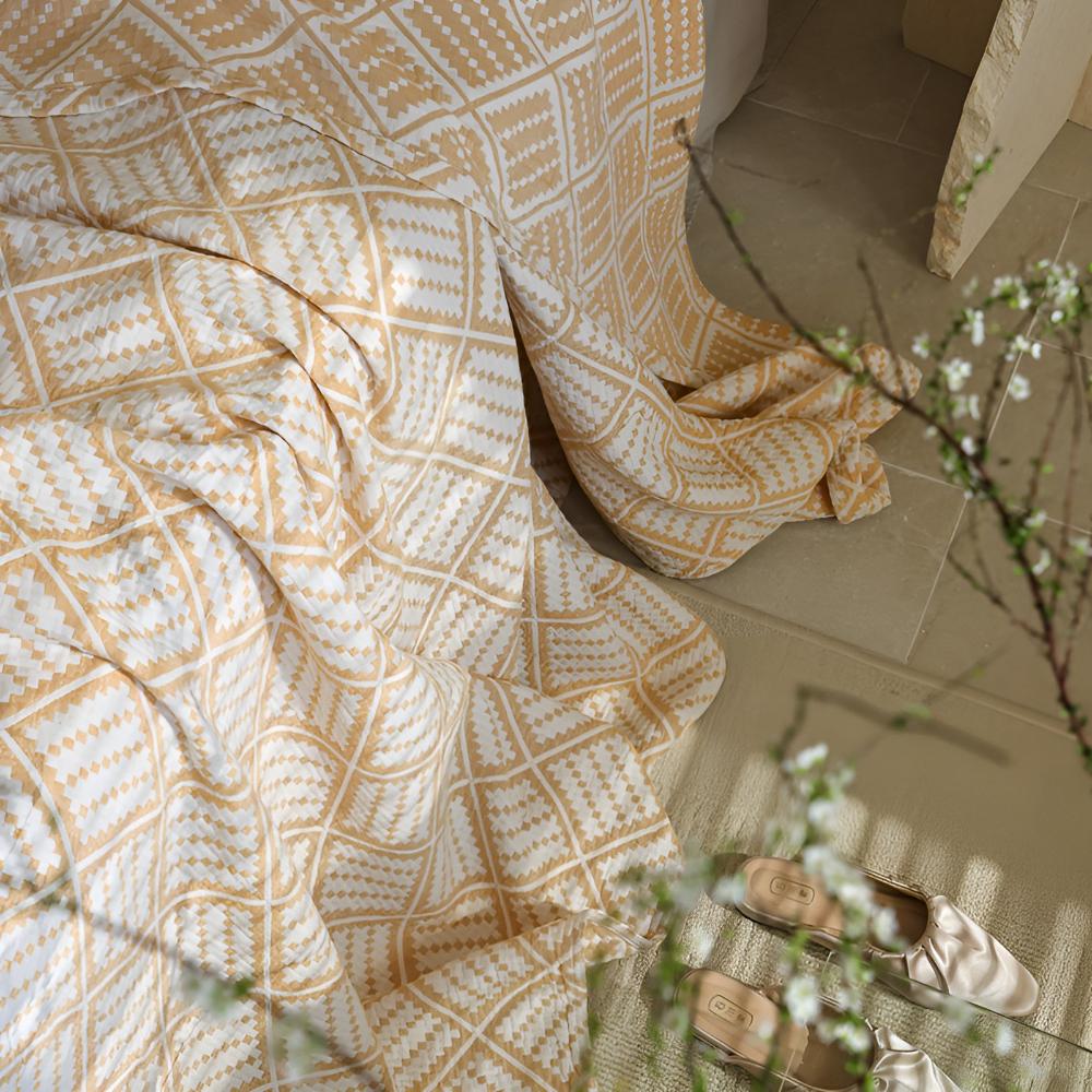 Rutig Mönster Bomulls Filt