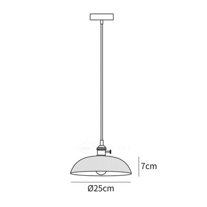 Pendellampa med ribbat glas-skärm