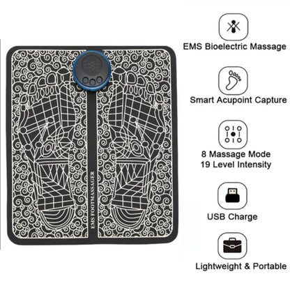 Elektroniskt EMS fotmassagepad för muskelavslappning