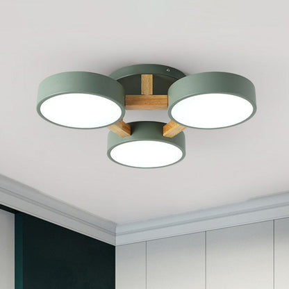 LED Taklampa med Modern Design i Trä