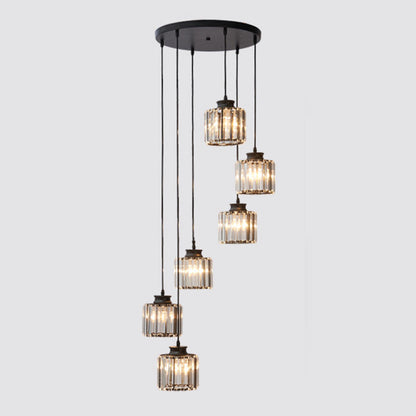 Trum Aluminium Hänglampa Eiland Modern Enkel 3/5-lamps Svart/Guld Taklampa i Varm/Vit Ljus