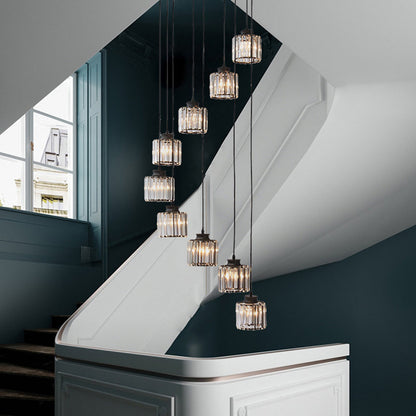 Trum Aluminium Hänglampa Eiland Modern Enkel 3/5-lamps Svart/Guld Taklampa i Varm/Vit Ljus