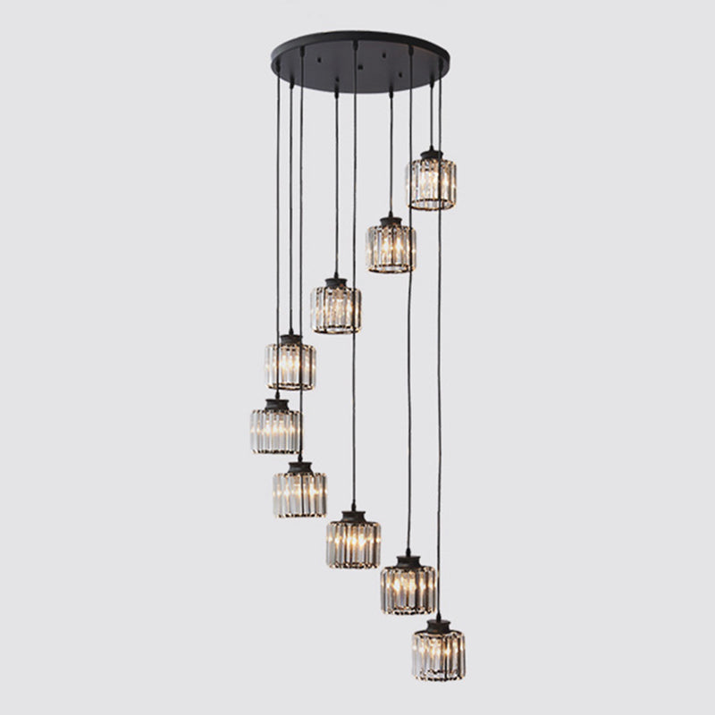 Trum Aluminium Hänglampa Eiland Modern Enkel 3/5-lamps Svart/Guld Taklampa i Varm/Vit Ljus