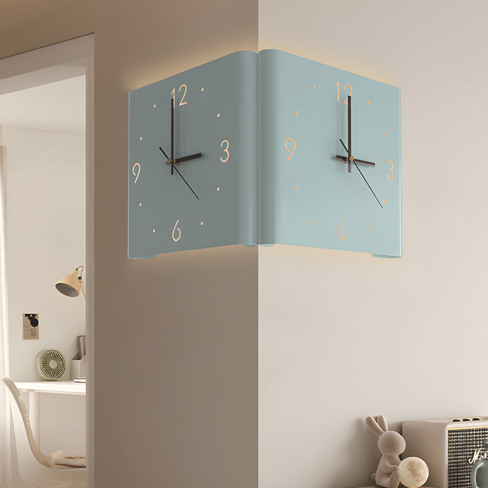 Väggklocka Modern Tyst LED Metall Fyrkantig