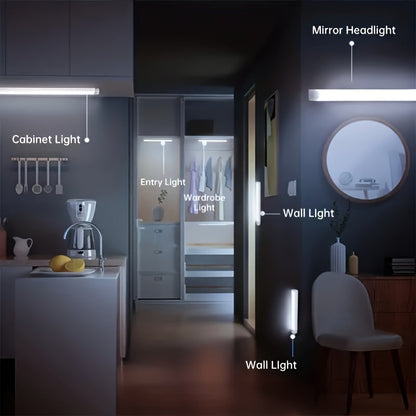 Smart LED Under-Cabinet Belysning med Rörelsesensor – Trådlös, Uppladdningsbar och Ultra-Tunn