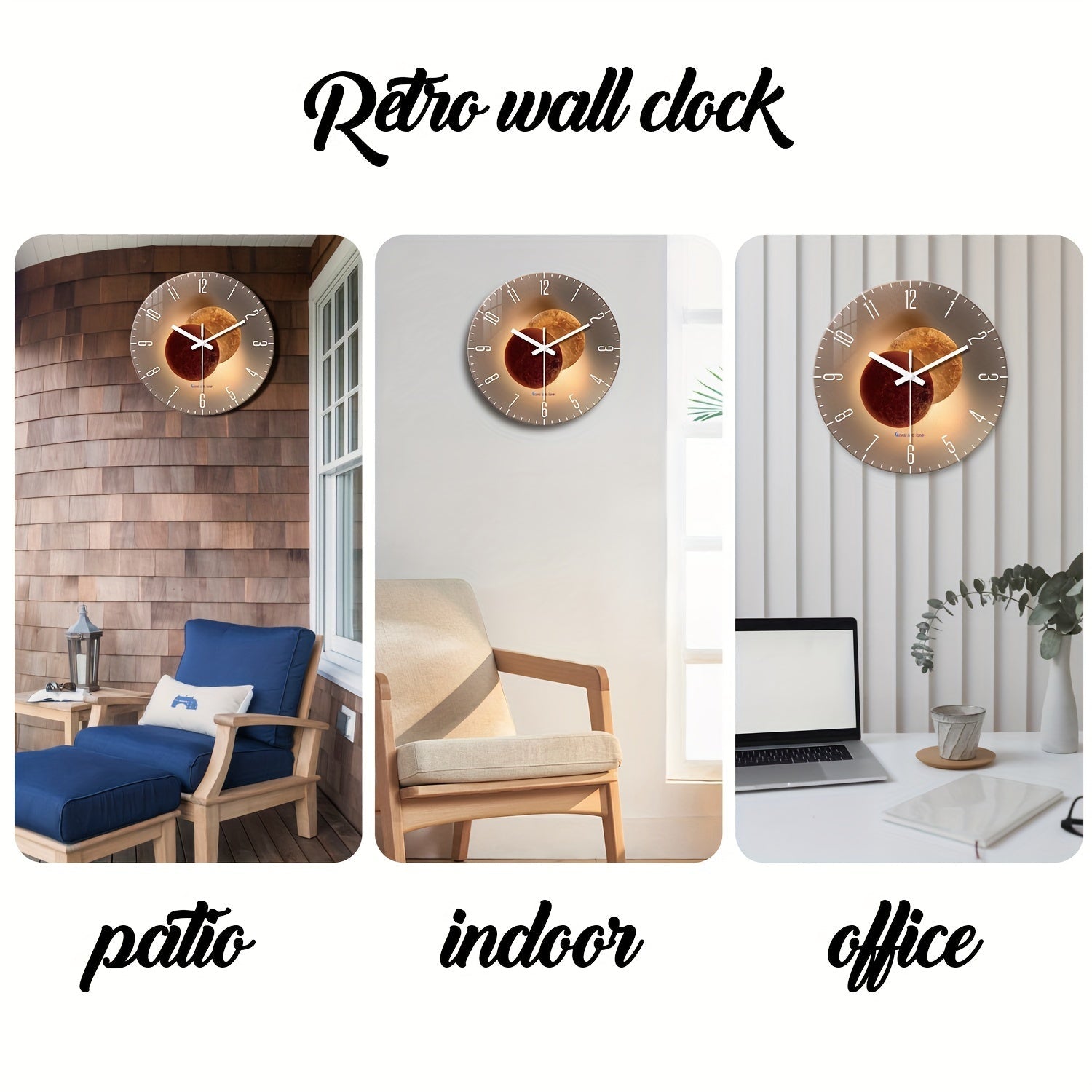 CosmicLight - Tyst Rund Väckarklocka med Planetdesign