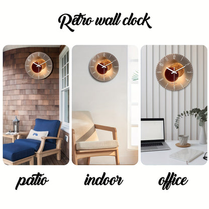 CosmicLight - Tyst Rund Väckarklocka med Planetdesign