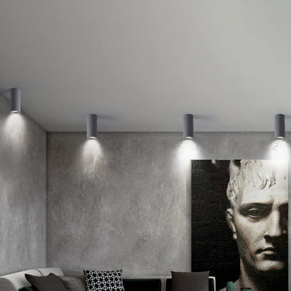 Cement Cylinder LED Taklampa - Minimalistisk Design