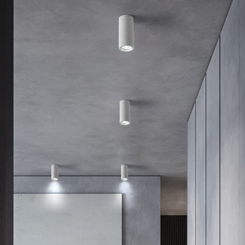 Cement Cylinder LED Taklampa - Minimalistisk Design