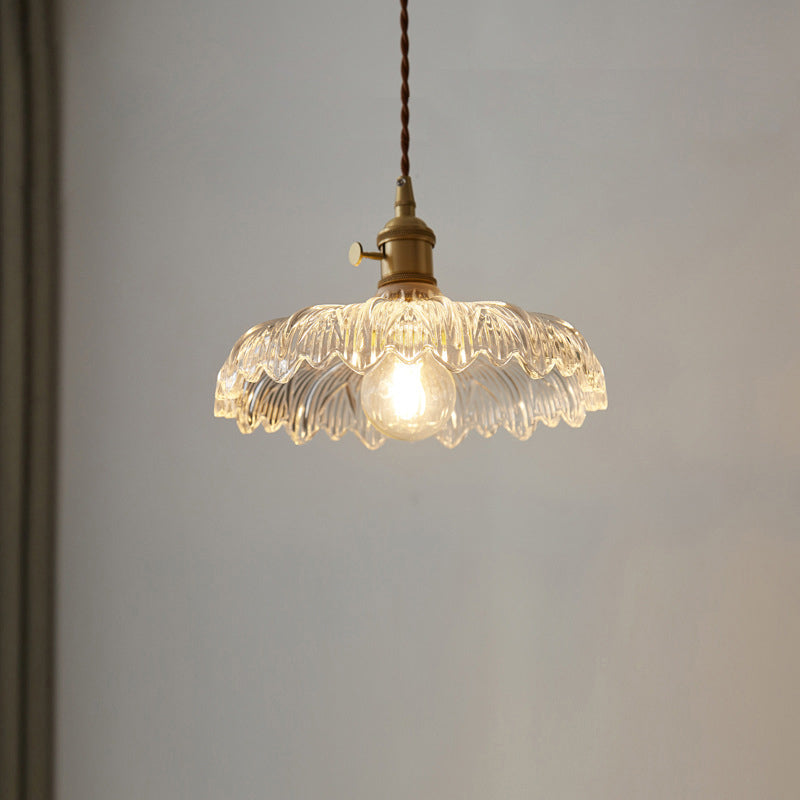 Nova Industriell Hänglampa med Vågad Kant Klart Glas