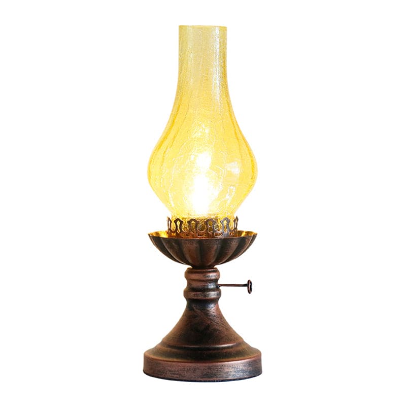 GlowThijs - Retro Nattdukslamp med Craykle Glas Lampa Skärm