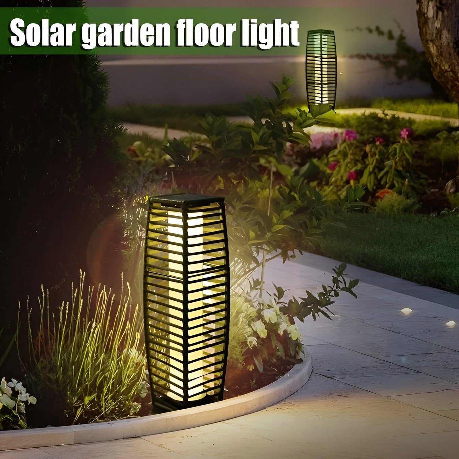 OutdoorShimmer Light - Mångsidig Solcells Utomhus Golvlampa