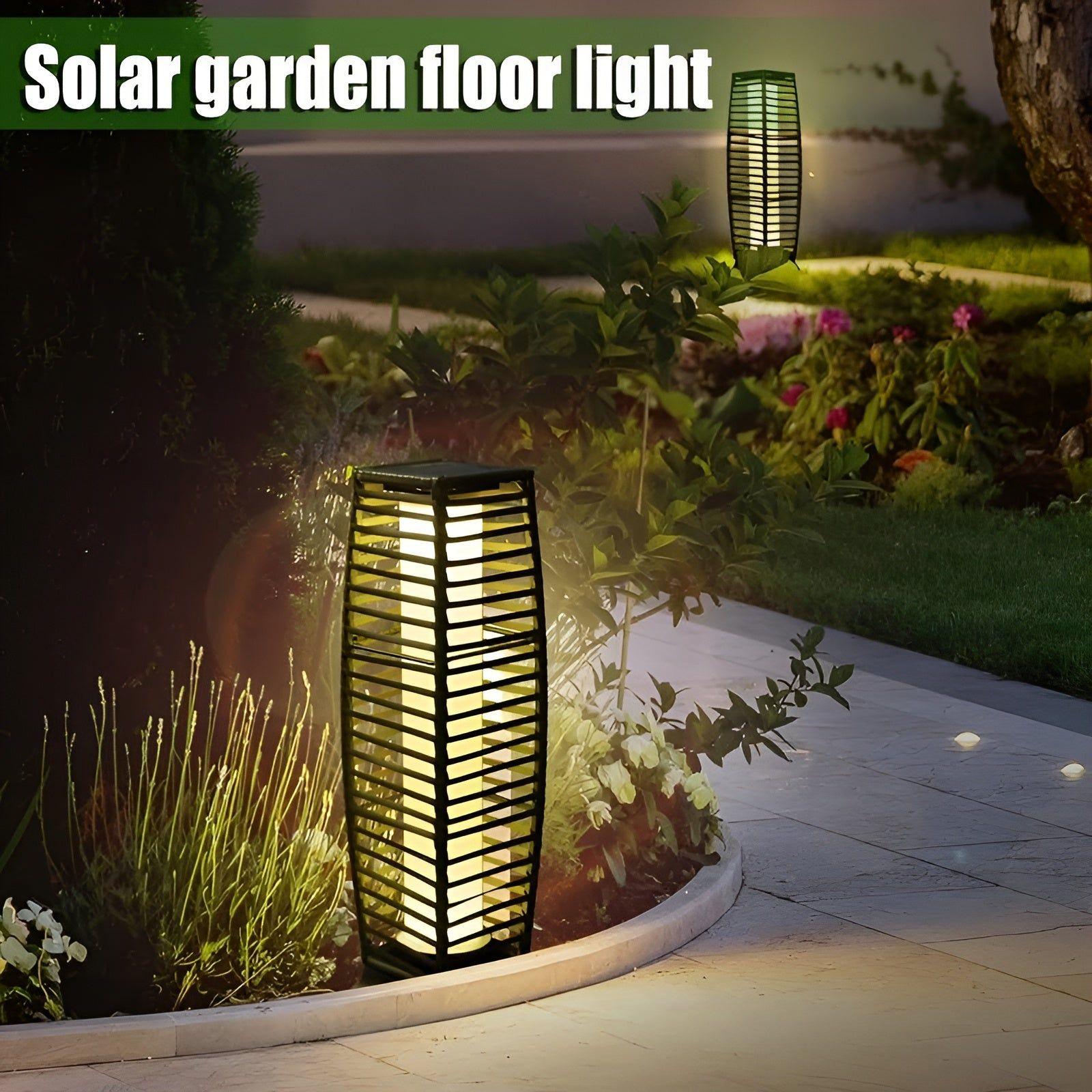 OutdoorShimmer Light - Mångsidig Solcells Utomhus Golvlampa