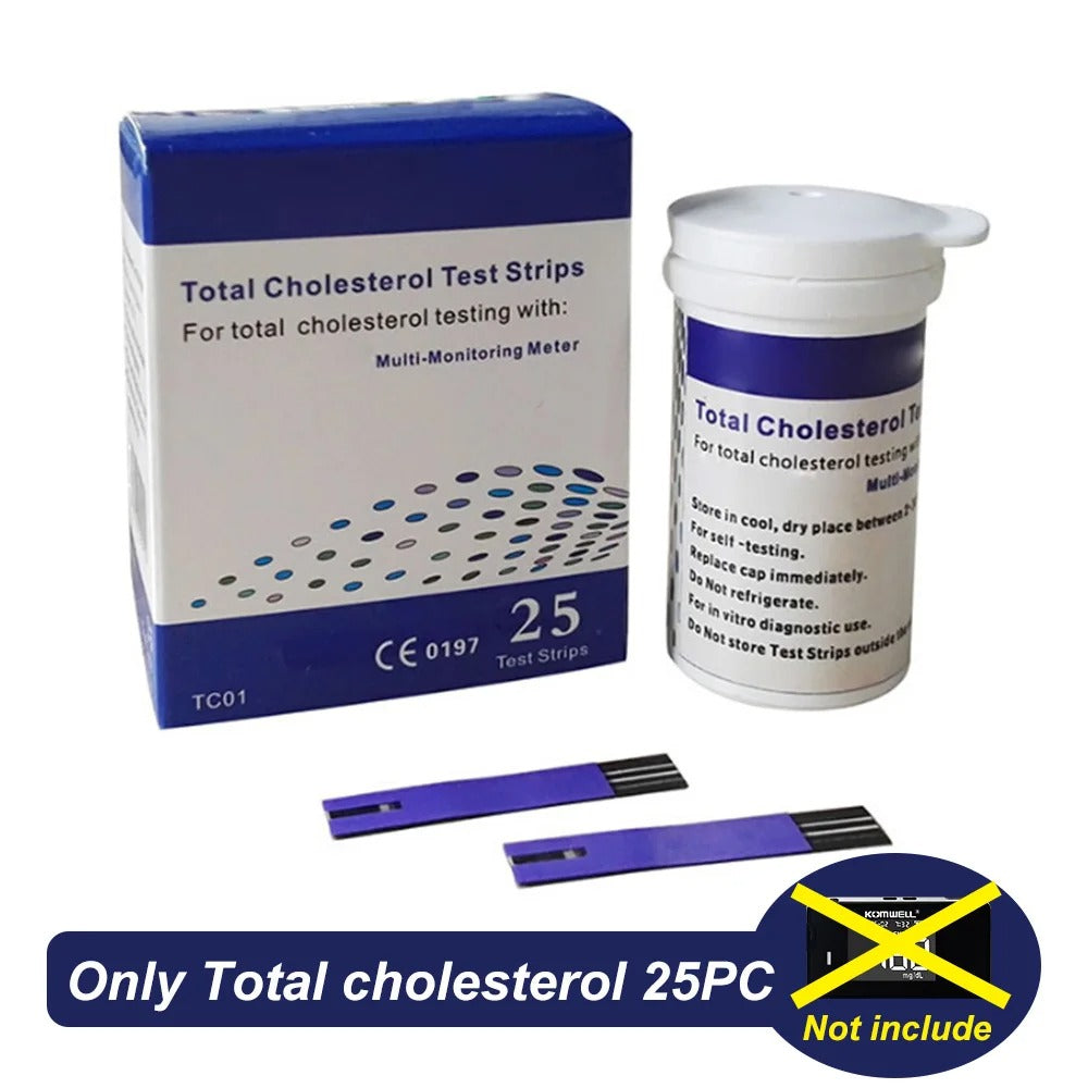 4 I 1 Multifunktionell Hälsmonitor: Kolesterol, Glukos & Urinsyra