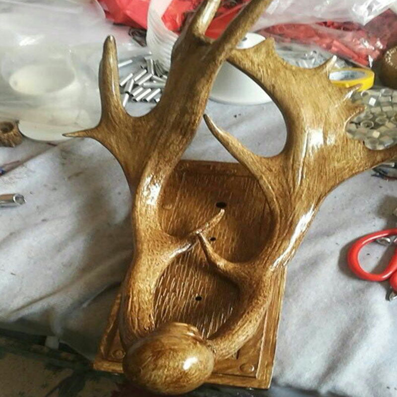 RusticAntler - Rustik Vägglampa med En Glödlampa