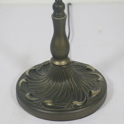 Halv Cylinder Bordslampa - 1-Ljus Antik Nattduksbordslampa med Dragkedja