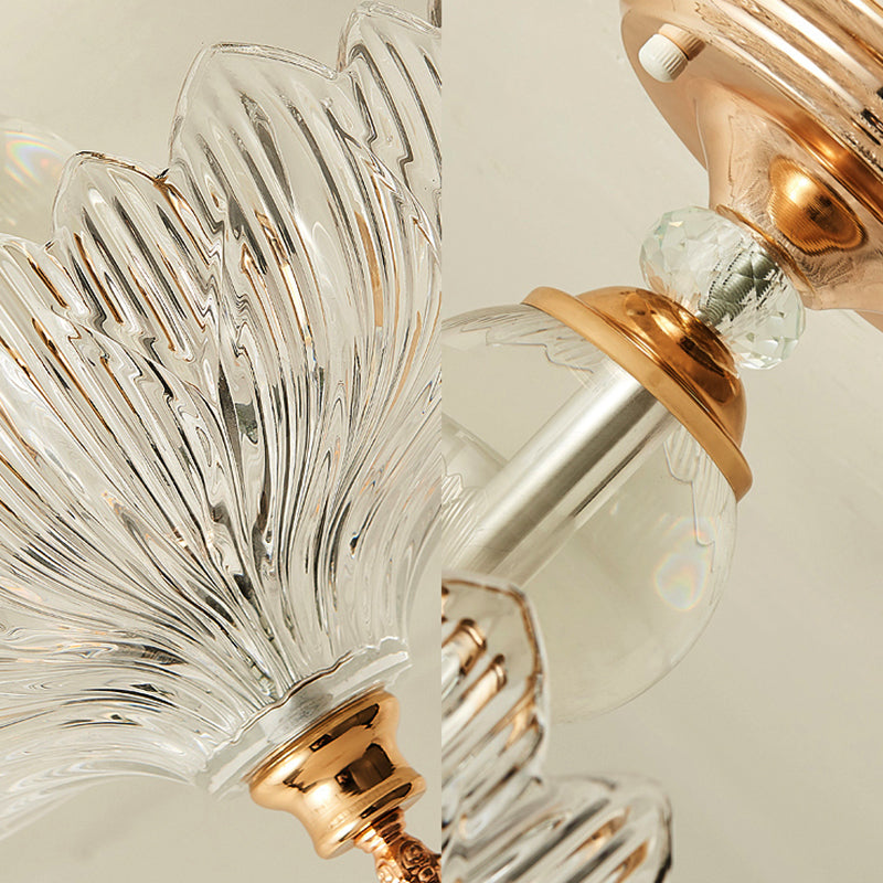 Elegant Svart/Guld Taklampa med Kristaller