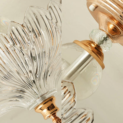 Elegant Svart/Guld Taklampa med Kristaller