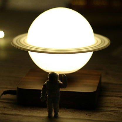 3D Digitaltryckt Planet Nattlampa - Kreativ Vit Bordslampa för Barnrum
