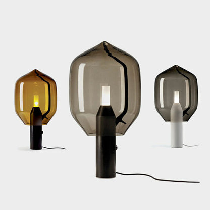 Glasblommor Bud Bordslampa - Modern Svart Nattbelysning för Vardagsrum