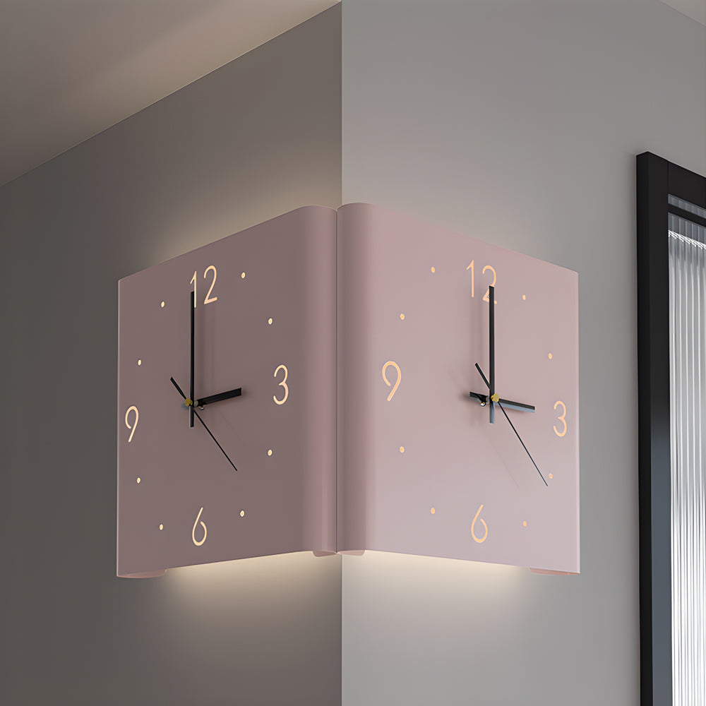 Väggklocka Modern Tyst LED Metall Fyrkantig