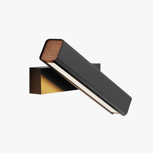 Aqsa Modern LED Vägglampa Inre Dimmbar Rektangulär Metall/Trä Vardagsrum