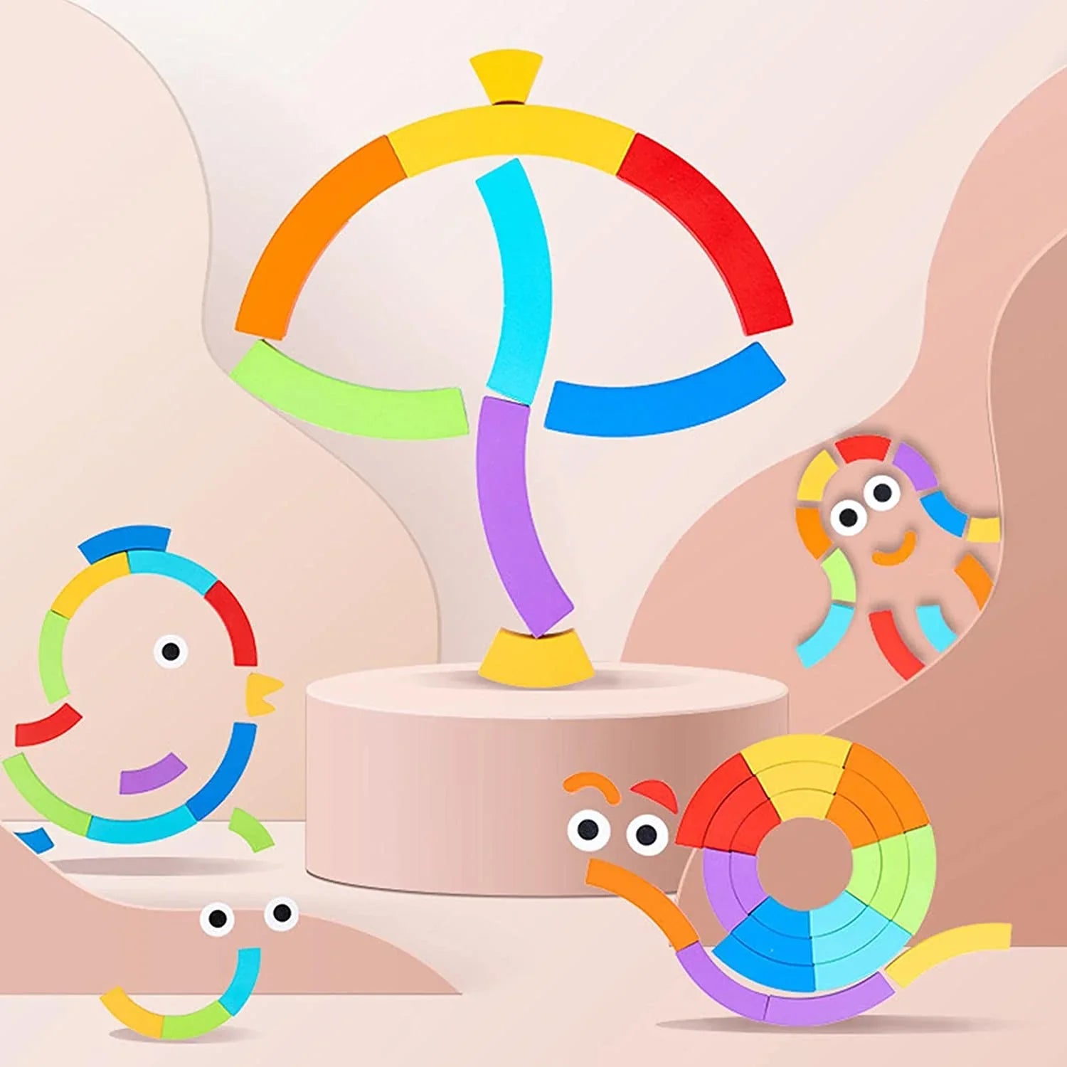 BrightBlocks - Färgglad Lärande Palett