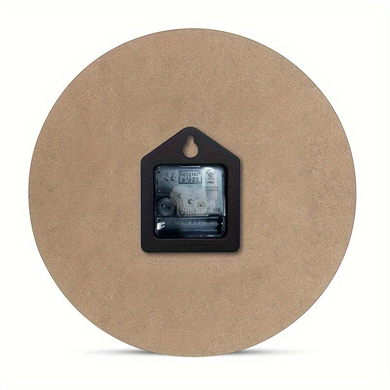 Träväggklocka med fotbollsdesign - Tyst klocka för vardagsrum och sovrum