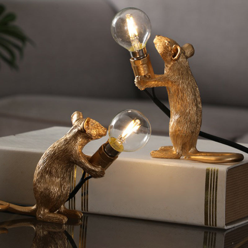 Kinderstijl Musformad Bordslampa - Harts 1-Ljus Nattbelysning för Sovrum