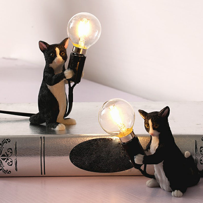 Kattunge Nattlampa - Dekorativ Barnrum Bordslampa