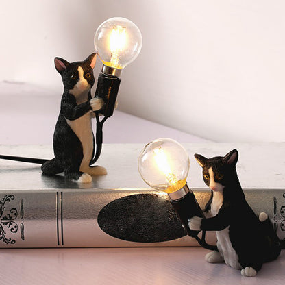 Kattunge Nattlampa - Dekorativ Barnrum Bordslampa