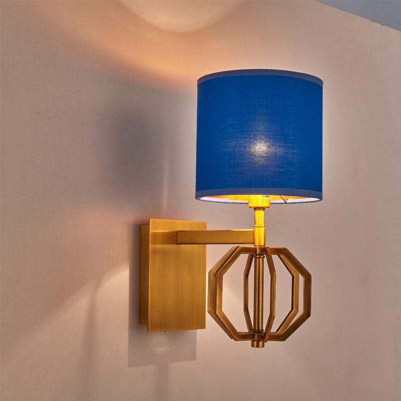 Kungabluetooth vägglykta - Modern vägglampa med tygskärm