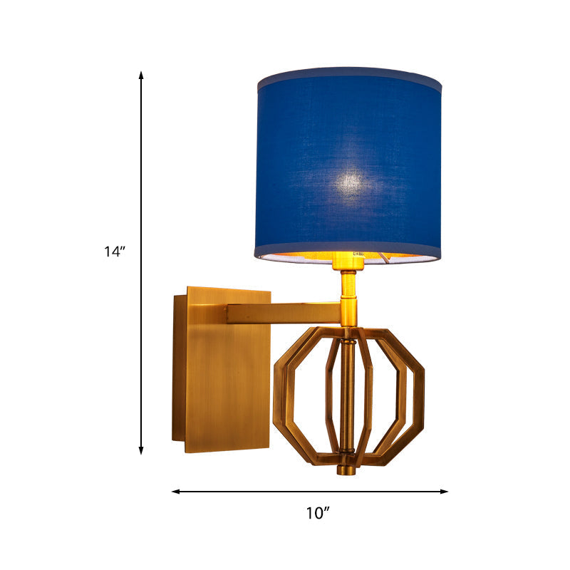 Kungabluetooth vägglykta - Modern vägglampa med tygskärm