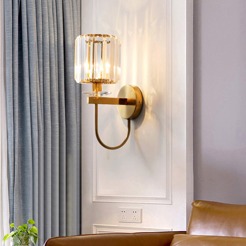 Vägglampa Guld Kristall Modern Sconces