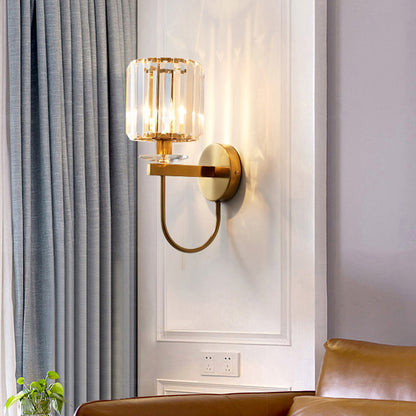 Vägglampa Guld Kristall Modern Sconces
