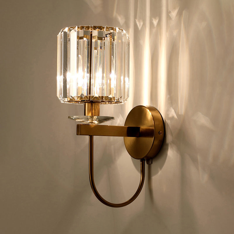 Vägglampa Guld Kristall Modern Sconces