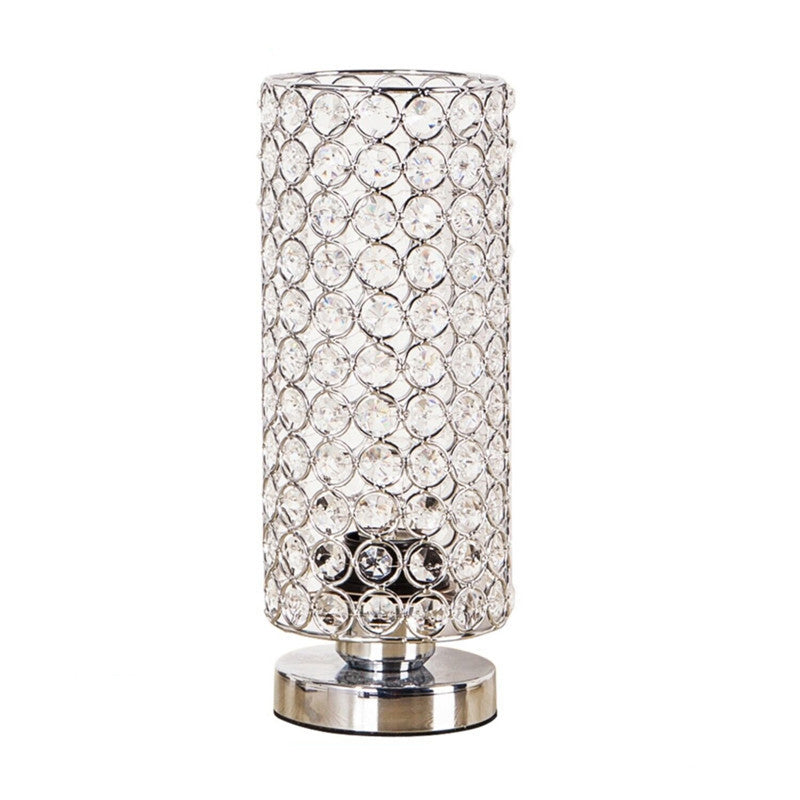 Kristallbordslampa - Modern Nattljus med Kromfinish