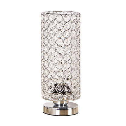 Kristallbordslampa - Modern Nattljus med Kromfinish