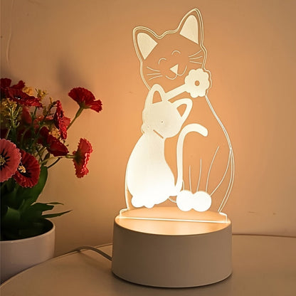 GlowPair - Art Deco Dimmbar Kattpar Nattlampa