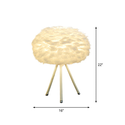 Elegant Veerlampa - Modern Bordslampa i Vitt