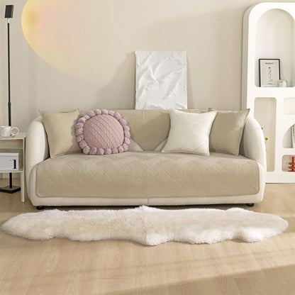 Minimalist All-Season Solid Cotton Geometric Sofföverdrag