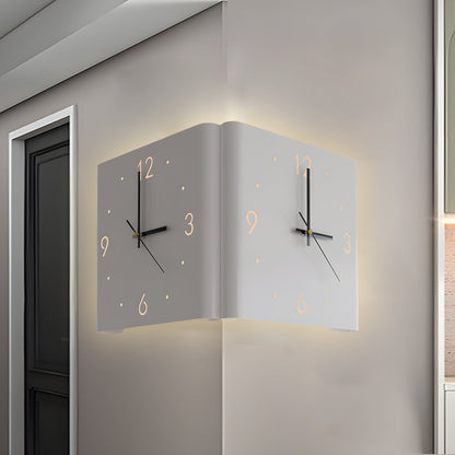 Väggklocka Modern Tyst LED Metall Fyrkantig