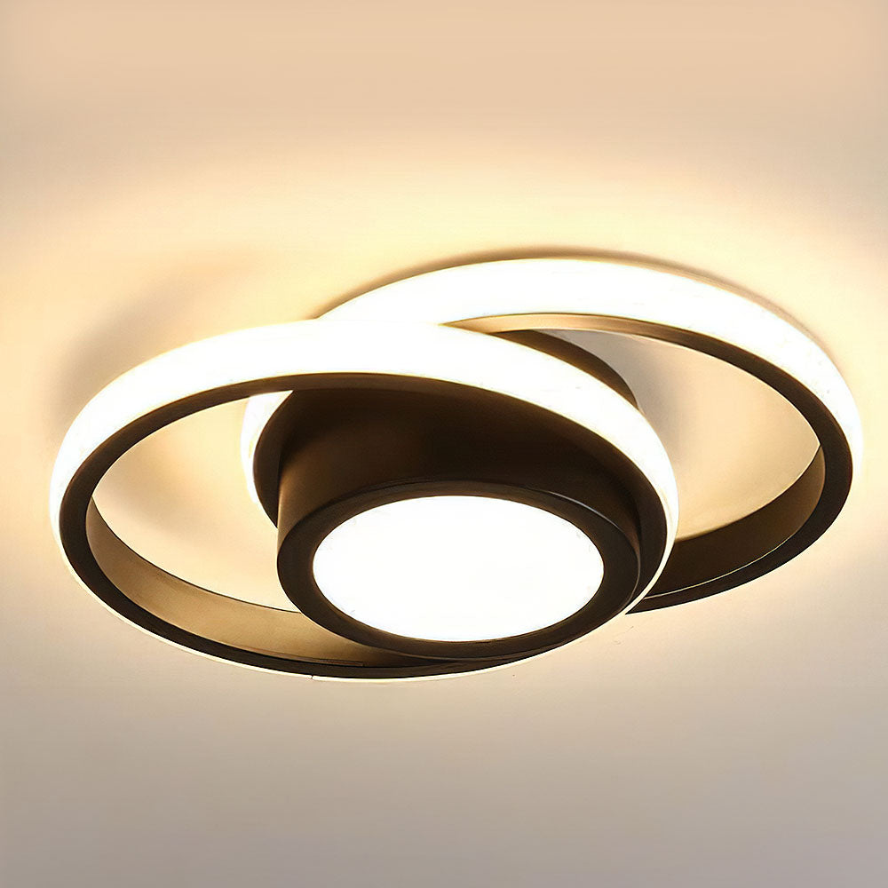 Dubbel Ring LED Taklampa | 10,6 tum Diameter | Sleek Minimalistisk Design | Modern Hem Accent | Brick by Brick
