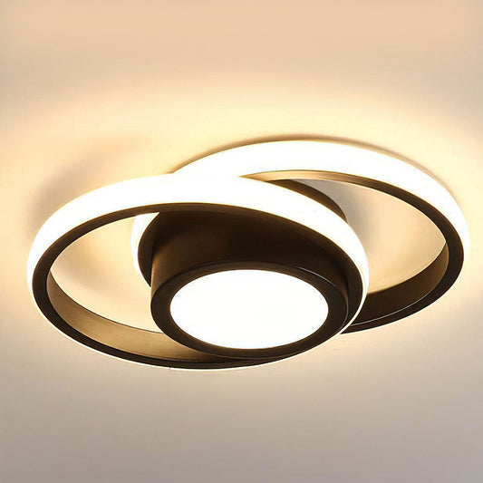 Dubbel Ring LED Taklampa | 10,6 tum Diameter | Sleek Minimalistisk Design | Modern Hem Accent | Brick by Brick