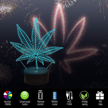 HennepBlad - 3D Nattlampa Akryl Bordslampa