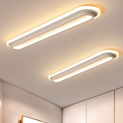 Oval LED Taklampa Svart/Vit med Akryldiffusor