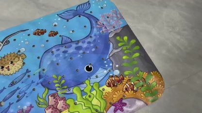 Extra lång halkfri badmatta – Maskintvättbar med sugkoppar