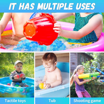 Carvallo - 2250 stycken 17-20mm kristall-botten-vatten-perlor-gel